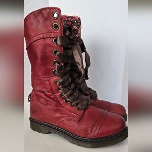 Dr. Martens Triumph Cherry Red Lace-Up Women's Boots